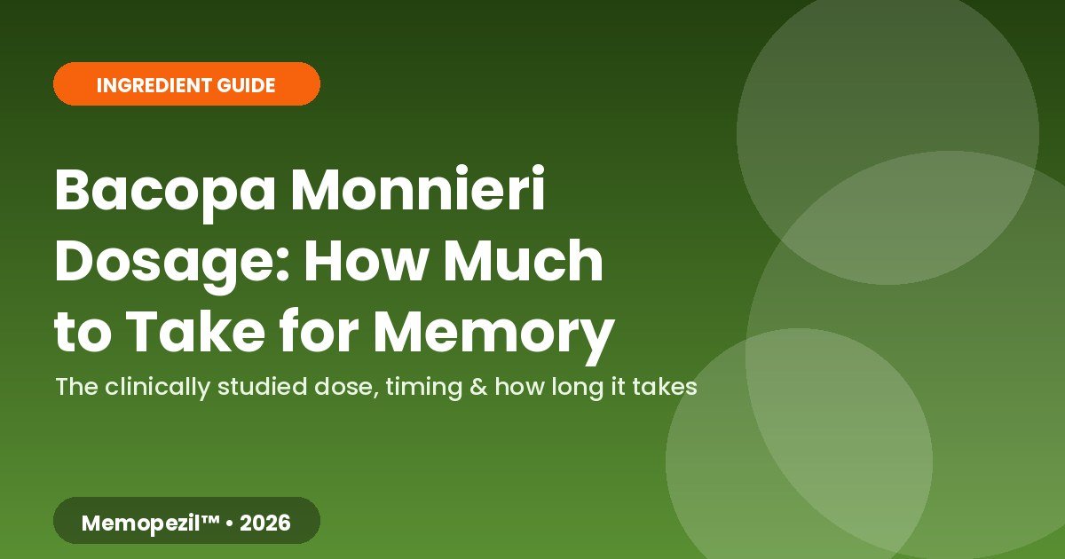 Bacopa Monnieri dosage guide 300mg clinically studied thumbnail